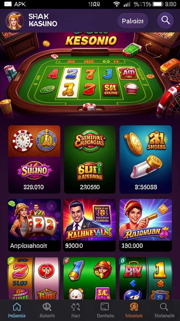 Screenshot menampilkan berbagai pilihan permainan yang tersedia.