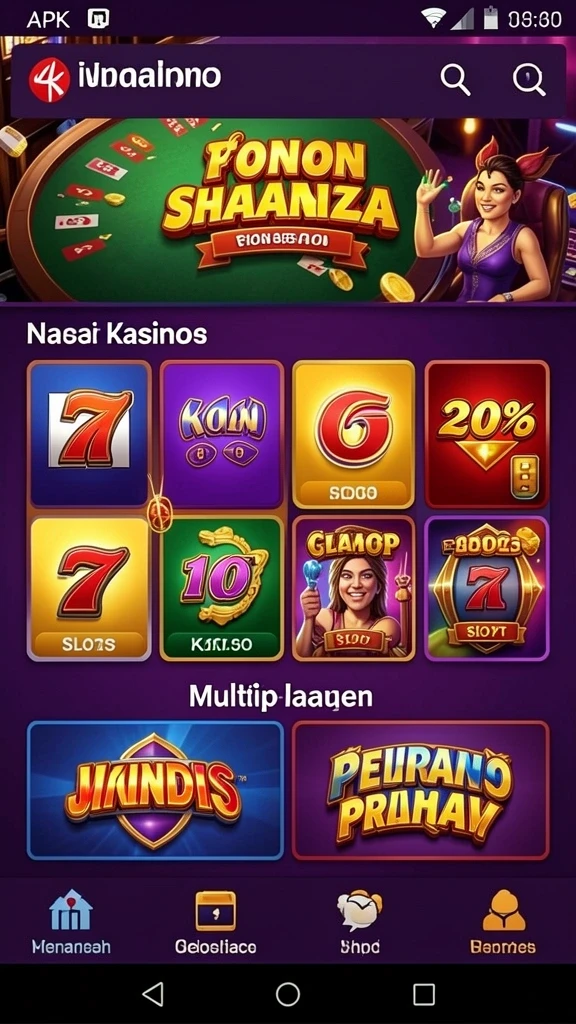 Beragam pilihan permainan seperti slot dan kartu.