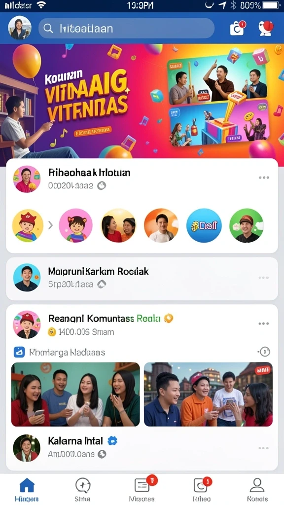 Tampilan awal permainan yang menarik dan penuh warna.