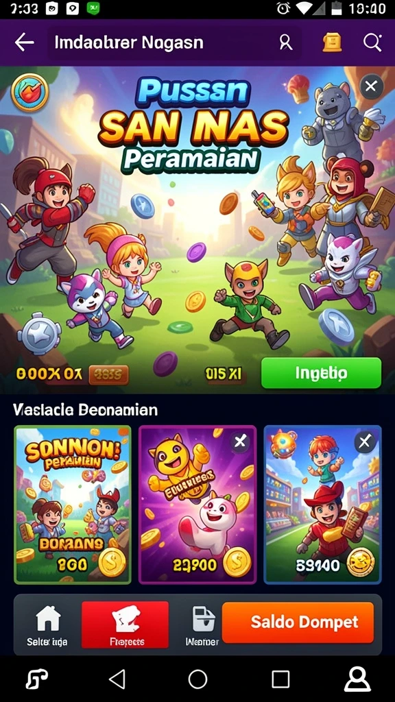 Tampilan grafis yang memukau dalam permainan.
