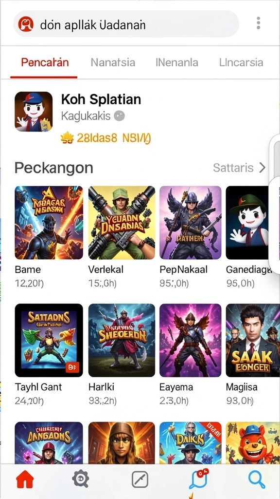Tampilan awal DEWALIN yang menarik dan penuh warna.