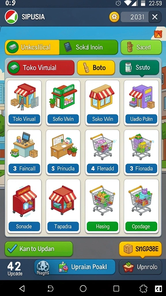 Screenshot permainan yang menunjukkan grafis yang menawan.