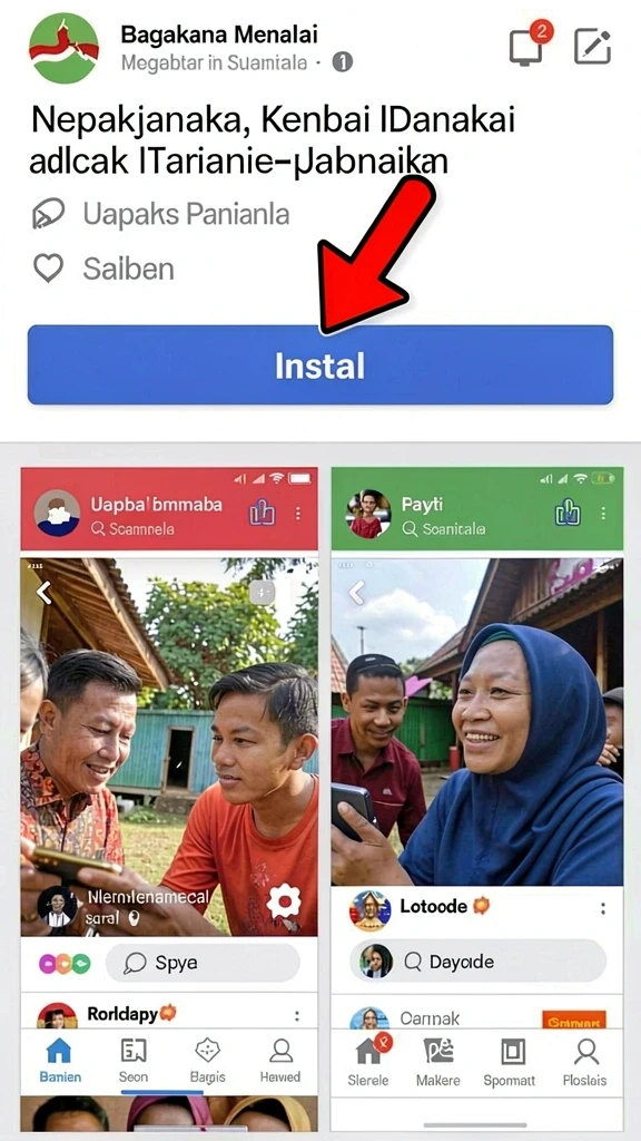 Gambar karakter yang dinamis dan penuh warna.