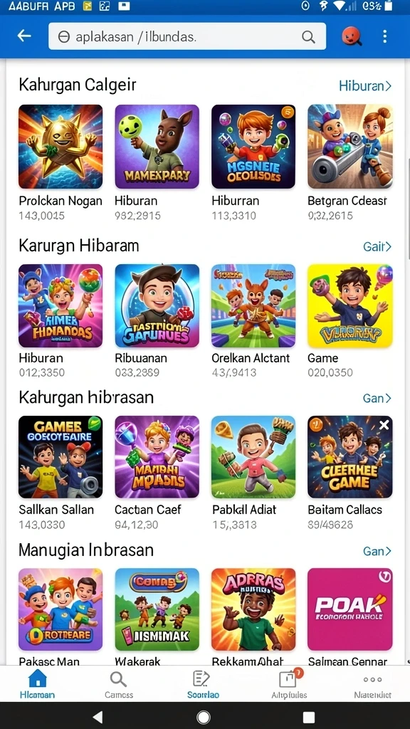 Tampilan awal yang menarik dan mudah dipahami.