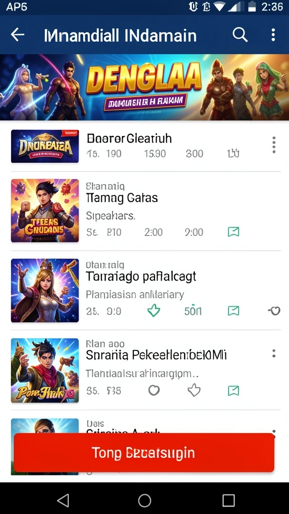 Level permainan yang menantang dan menyenangkan.