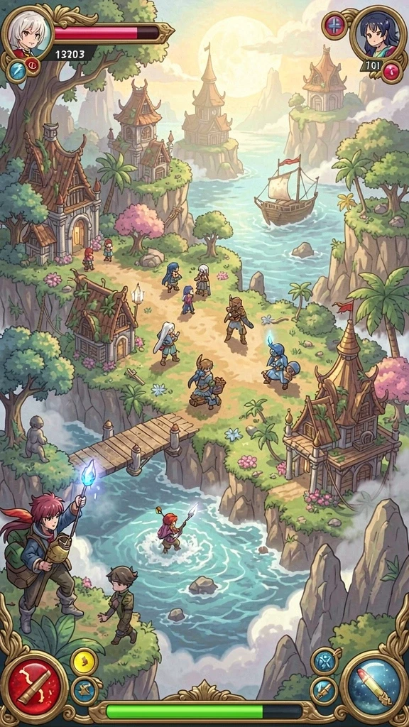 Menampilkan aksi seru dalam permainan multiplayer.