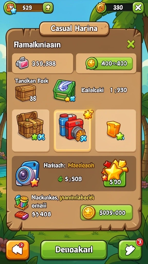 Grafis cerah dan menarik dalam setiap level.