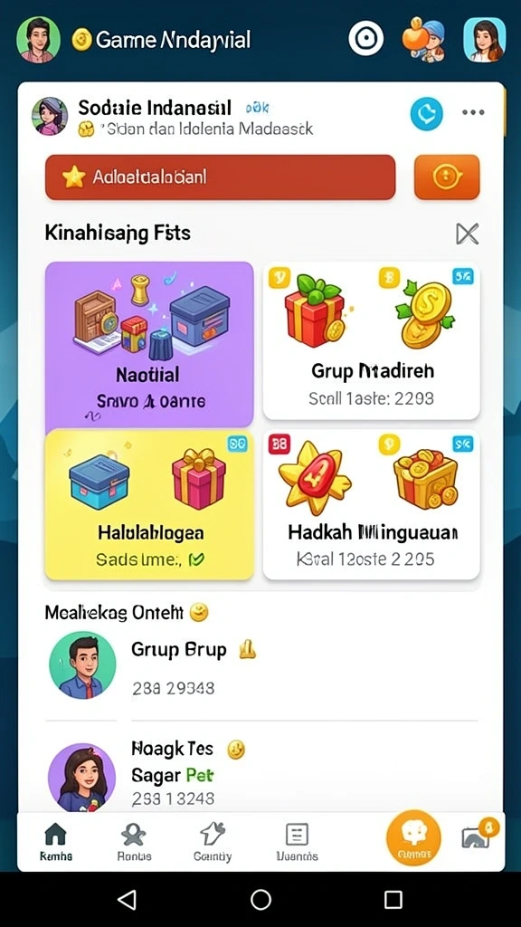 Tampilan menu yang mudah dinavigasi.
