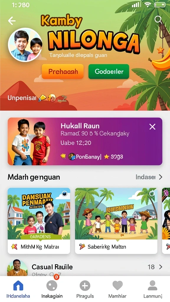 Tampilan antarmuka yang menarik dan user-friendly.